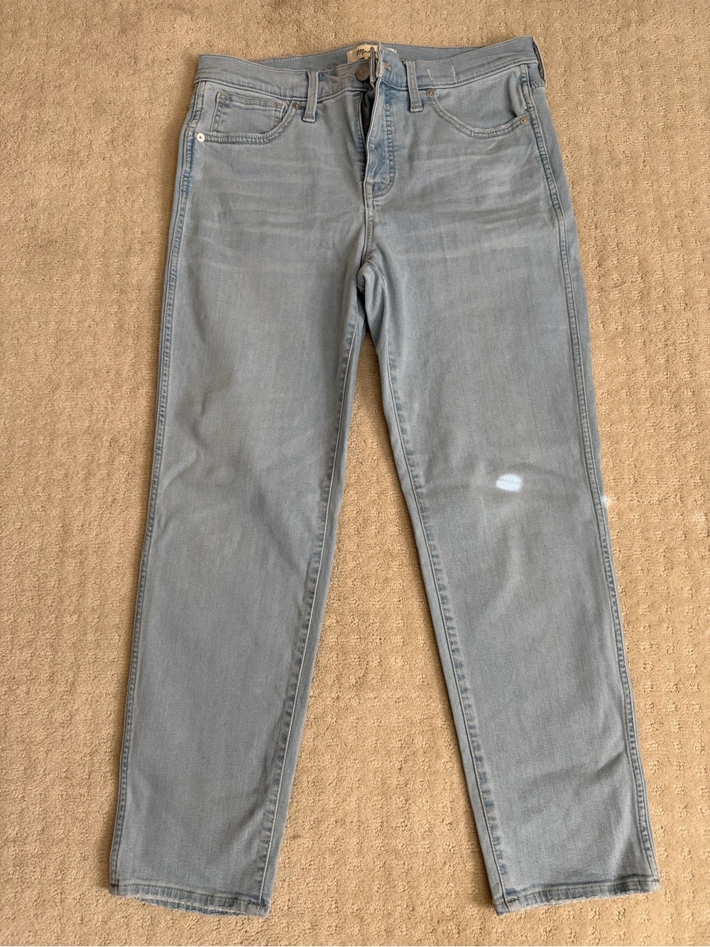 Madewell Women’s Light Blue  Stovepipe Mid Rise Straight Leg Jeans